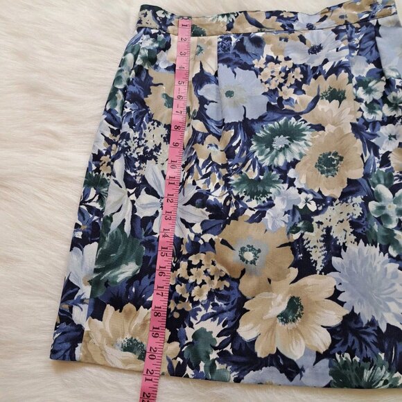 Paris Sport Club Floral Cotton Vintage Denim Skirt Size 12 - Picture 5 of 9